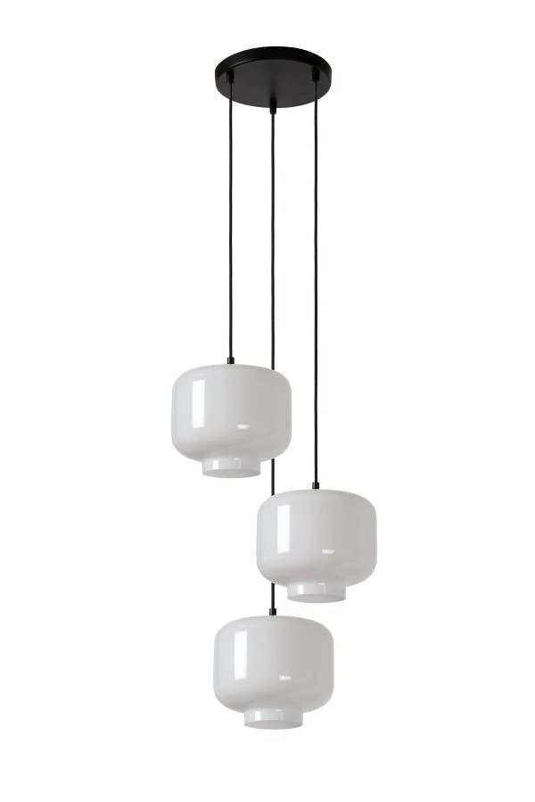 Lucide MEDINE - Pendant light - Ø 46 cm - 3xE27 - Opal - turned off